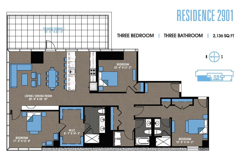 1 bed south loop apartments - 1bed-01 - 1 bed south loop apartment