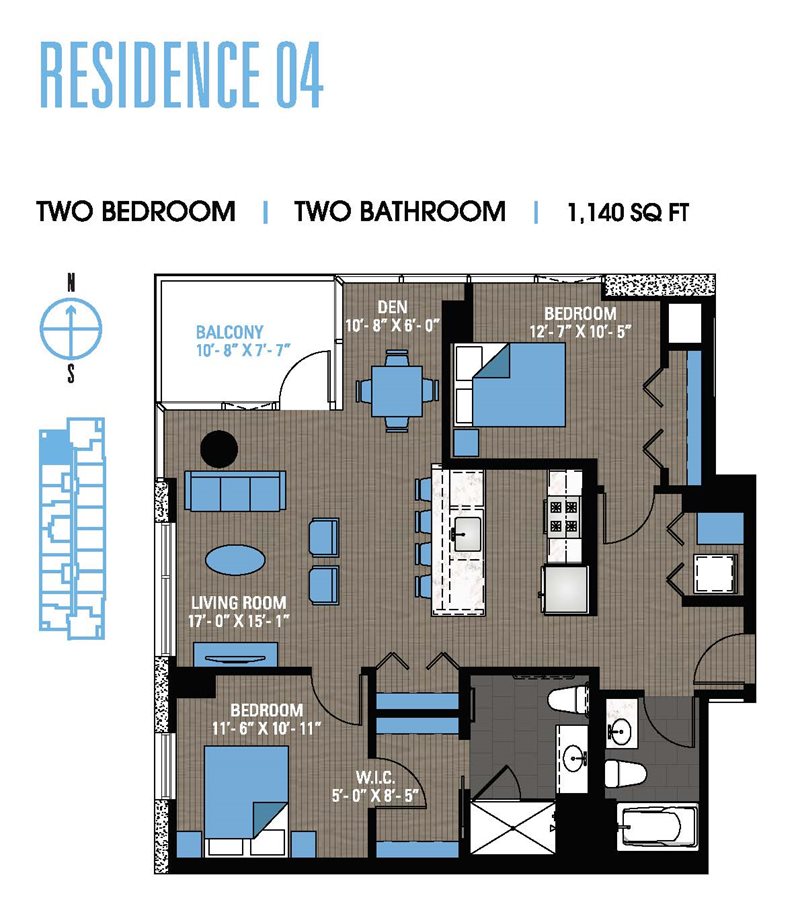 1 bed south loop apartments - 1bed-01 - 1 bed south loop apartment